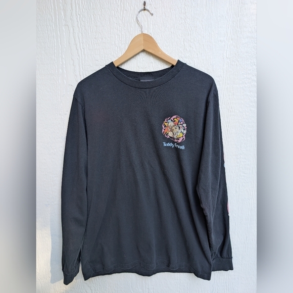 Teddy Fresh X Looney Tunes Black Long Sleeve Graphic T-Shirt Adult Size Medium - Picture 1 of 6